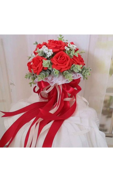 Classic Round Foam Bridal Bouquets (Sold in a single piece) - Bridal Bouquets