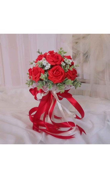 Classic Round Foam Bridal Bouquets (Sold in a single piece) - Bridal Bouquets