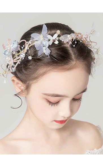 Flower Girl Alloy Headbands