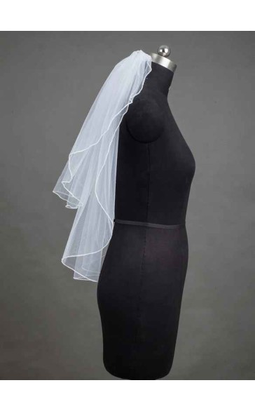 Two-tier Pencil Edge Elbow Bridal Veils